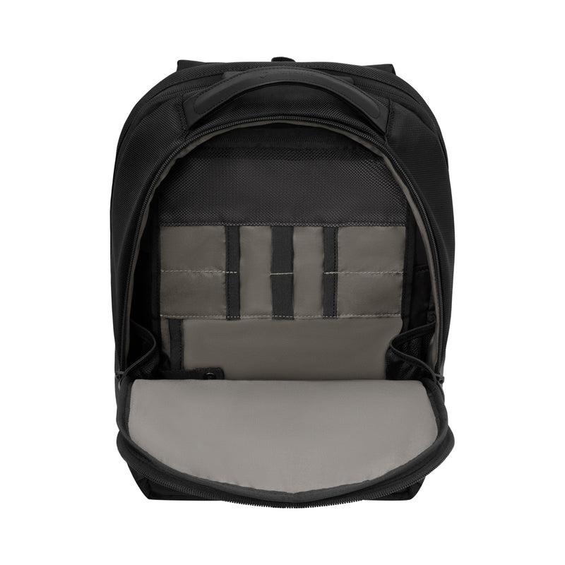 Load image into Gallery viewer, Victorinox Altmont Professional compact 15.6-inch laptop backpack with multiple compartments and padded straps, black nylon material.