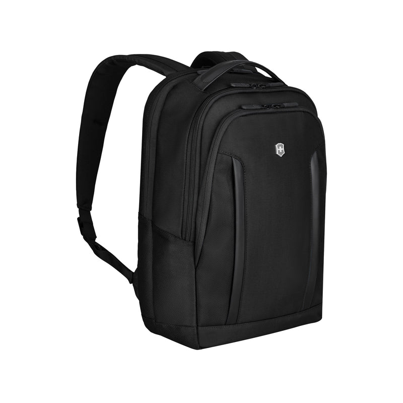 Load image into Gallery viewer, Victorinox Altmont Professional compact 15.6-inch laptop backpack, black nylon bag with multiple compartments and padded shoulder straps.