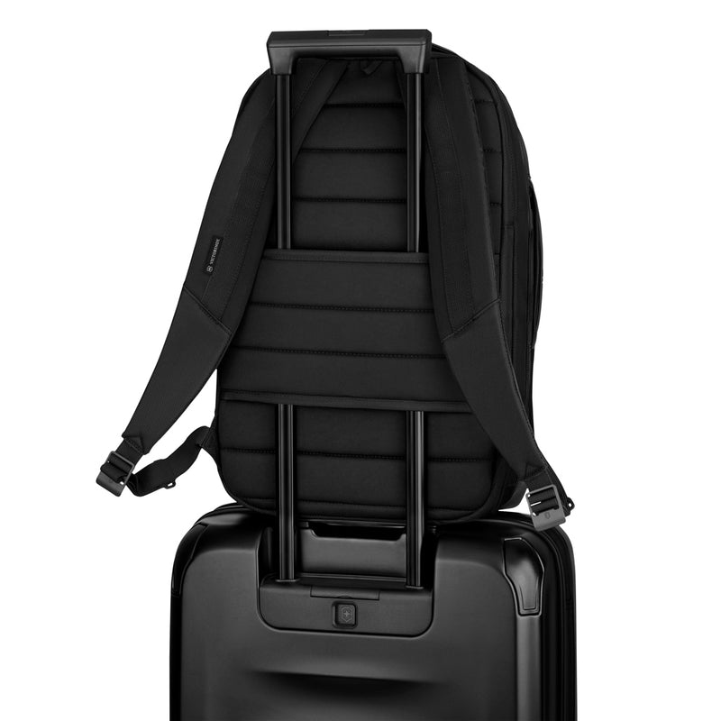 Load image into Gallery viewer, Victorinox Altmont Professional Deluxe Laptop Backpack showing padded laptop compartment and multiple organizational pockets.