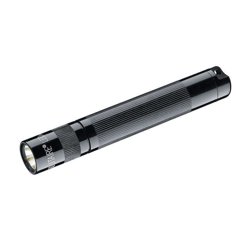 Load image into Gallery viewer, Maglite Solitaire LED mini torch with compact design, black body, and focused beam light, ideal for everyday carry and keychain use.