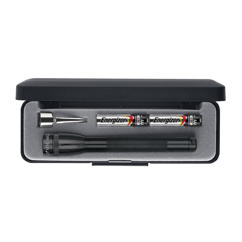 Load image into Gallery viewer, Maglite Mini AAA LED torch set with three compact handheld flashlights, ideal for portable illumination and outdoor use.