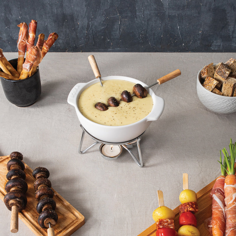 Load image into Gallery viewer, Cheese Fondue Set Party - 750 ml - Custom Wood Designs Cheese Fondue Set Party - 750 ml
