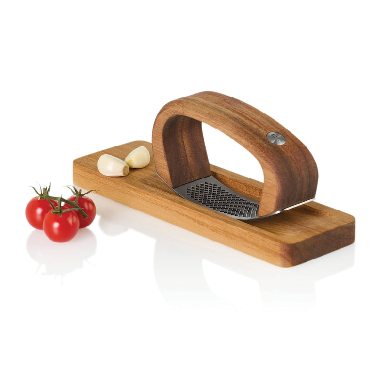Load image into Gallery viewer, AdHoc RoccaAlio Garlic press with chopping board