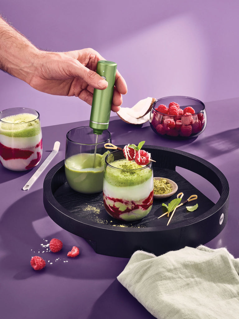 Load image into Gallery viewer, AdHoc Matcha Connoisseur Set Chado with matcha bowl, whisk, and scoop for traditional tea preparation in home and living setting.
