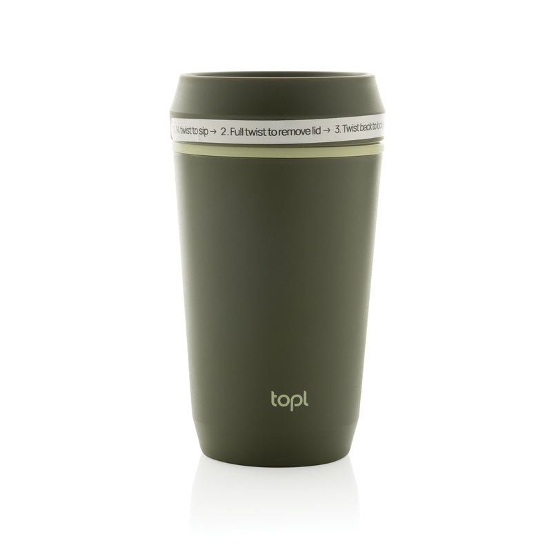 Load image into Gallery viewer, Topl Recycled Plastic To Go Tumbler Patented 360 Lid 354ml