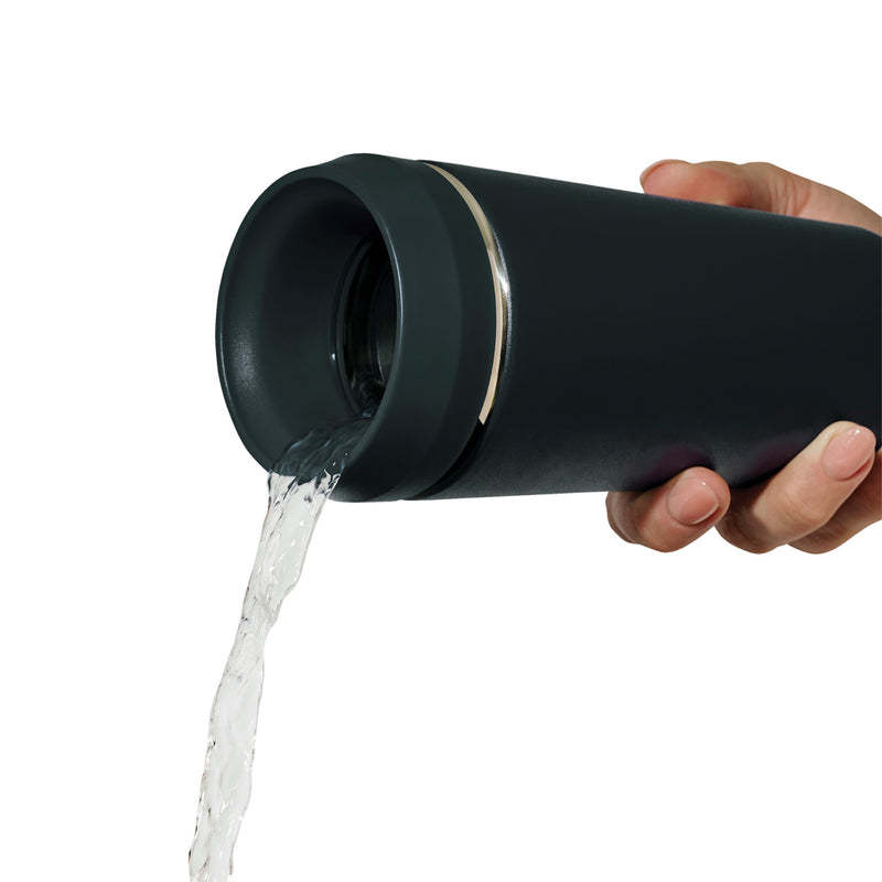 Load image into Gallery viewer, Top Recycled Steel To Go Tumbler Patented 360 Lid 354ml - Custom Wood Designs
