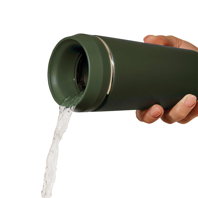 Load image into Gallery viewer, Topl recycled steel to go tumbler with 360° lid, 354ml drinkware for hot and cold beverages, durable and eco-friendly.