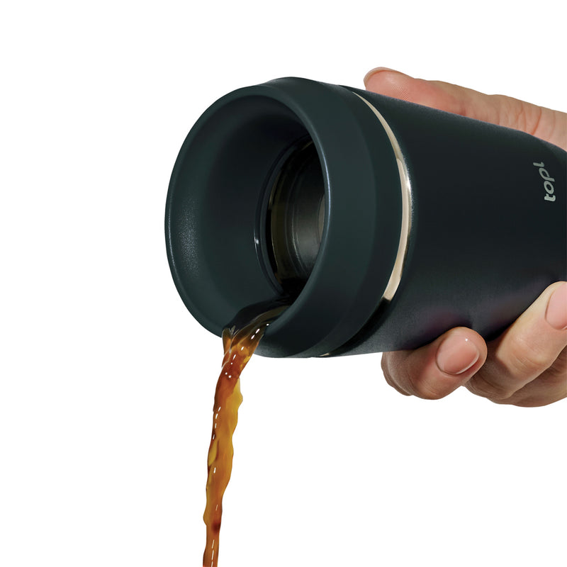 Load image into Gallery viewer, Topl recycled steel to-go tumbler with 360 lid, 235ml capacity, showcasing the sleek drinkware design.