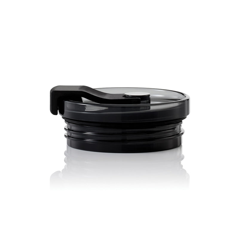 Load image into Gallery viewer, AdHoc Thermal Mug Pulse in black with stainless steel finish, designed for hot beverages, featuring a sleek, modern home and living style.