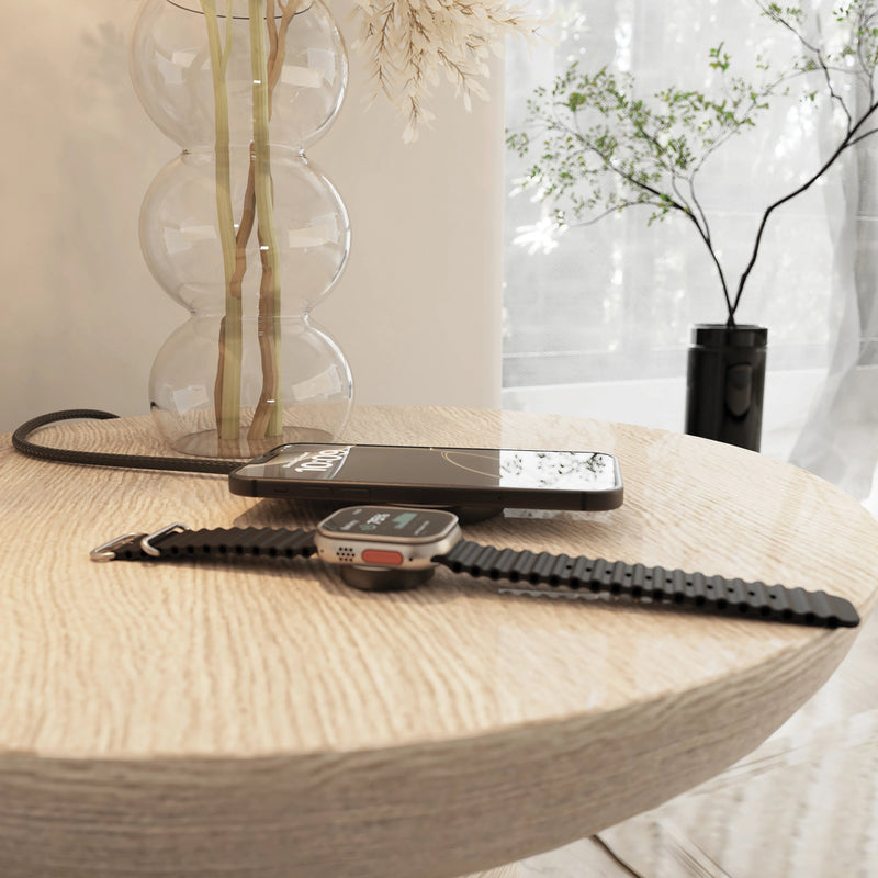 Load image into Gallery viewer, Zens Office Charger 2 black for phones and tablets, compact accessory with USB ports, designed for fast charging.