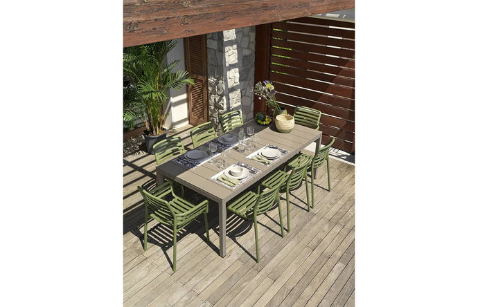 Nardi Premium 8-Seater Outdoor Dining Set - Italian Design Elegance