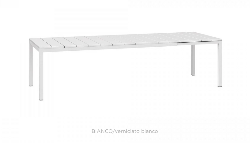 Load image into Gallery viewer, Nardi Rio bar table extending from 2.1m to 2.8m, white rectangular outdoor table with a sleek design and sturdy base.