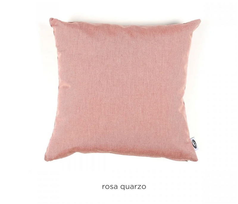 Load image into Gallery viewer, Nardi outdoor decorative cushion in Rosa Quarzo color with floral pattern, designed for outdoor seating by Custom Wood Designs.