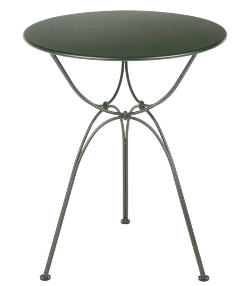 Load image into Gallery viewer, Fermob Airloop Garden Table Ø 60cm with metal tabletop, outdoor furniture suitable for garden or patio settings.