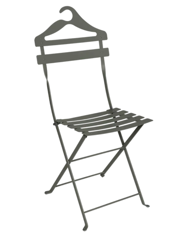 Load image into Gallery viewer, Fermob Bistro Valet Chair, a foldable metal hanging chair with a stylish design, suitable for outdoor or indoor use.