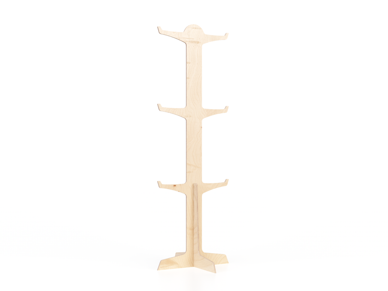 Load image into Gallery viewer, Esposit Sol floor display unit with shelves and stand, showcasing a modern retail display solution.