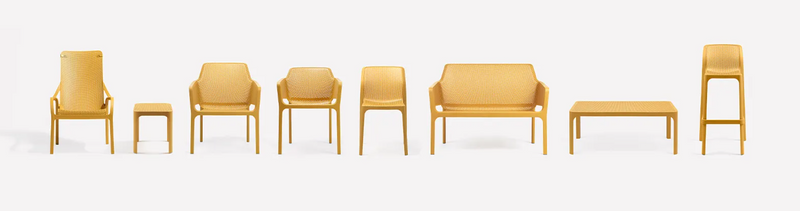 Load image into Gallery viewer, Nardi Senape Bit outdoor chair with sleek design, featuring a smooth seat and backrest, ideal for patio furniture.