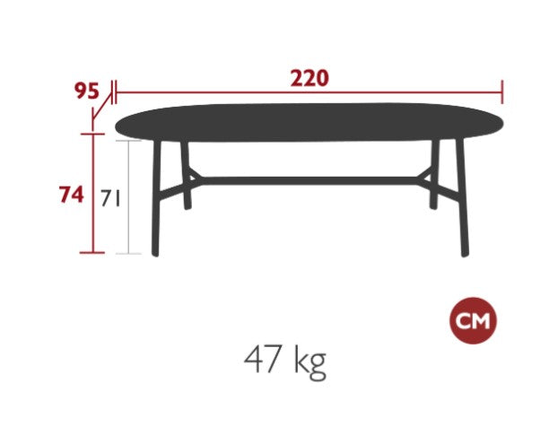 Load image into Gallery viewer, SO'O Oval oak table 220 x 95 - Custom Wood Designs