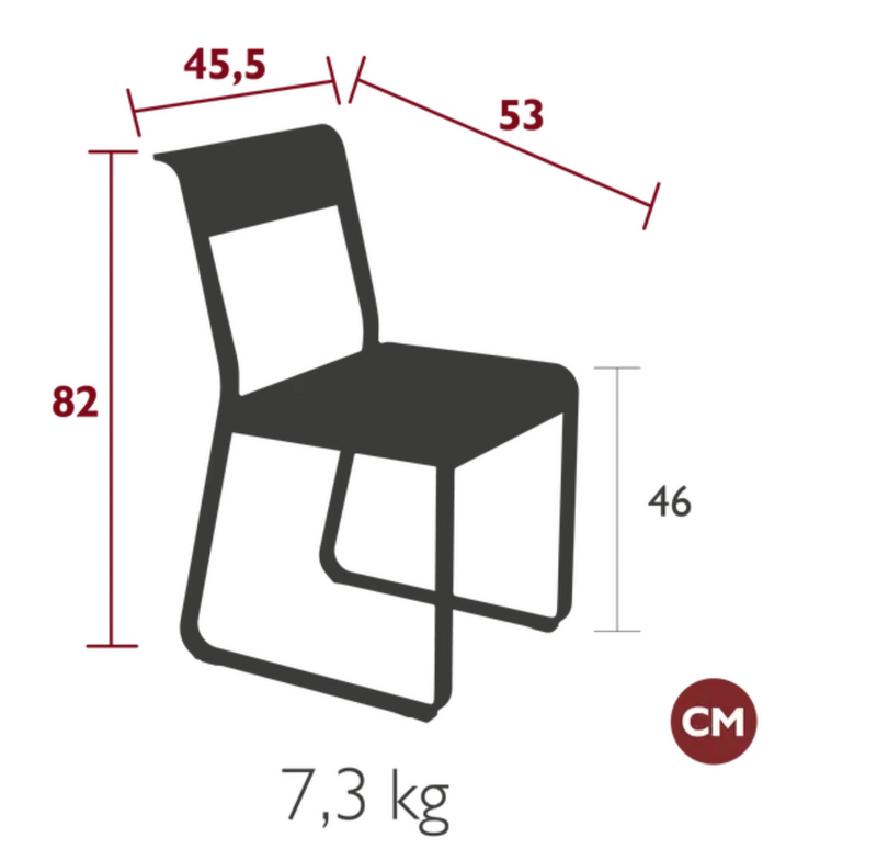 Load image into Gallery viewer, Fermob Bellevie Chair V2 metal outdoor chair with sleek design and curved backrest, ideal for patio or garden seating.