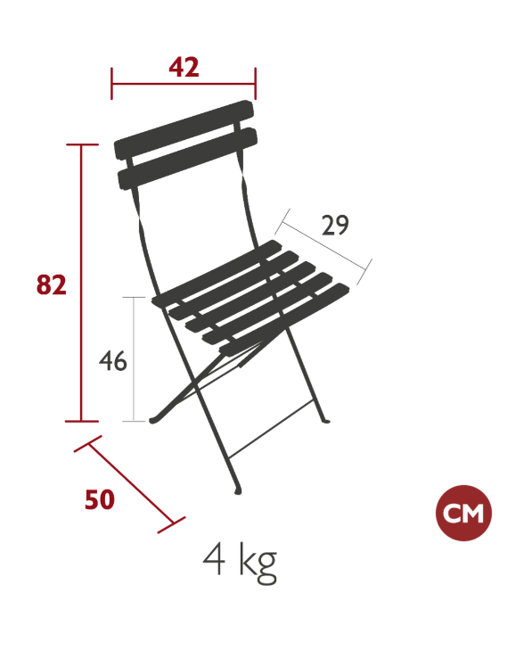 Load image into Gallery viewer, Fermob Bistro Natural folding chair with wooden seat and metal frame, ideal for outdoor dining and patio seating.