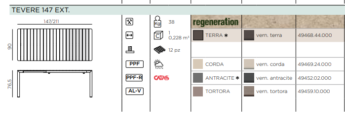 Load image into Gallery viewer, Nardi Tevere 147 extensible outdoor table by Custom Wood Designs, showing a wooden table with extendable leaves in a natural finish.