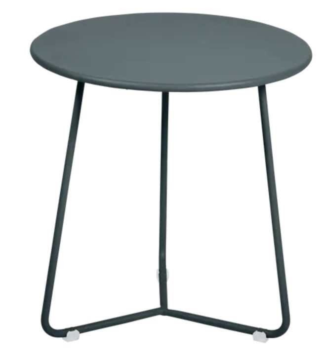 Load image into Gallery viewer, Fermob StormGey small occasional table with 34cm diameter, featuring a modern design and round tabletop.