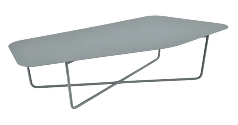 Load image into Gallery viewer, Storm grey Ultrasofa low metal table by Fermob, 162x74 cm, outdoor furniture with sleek, modern design.