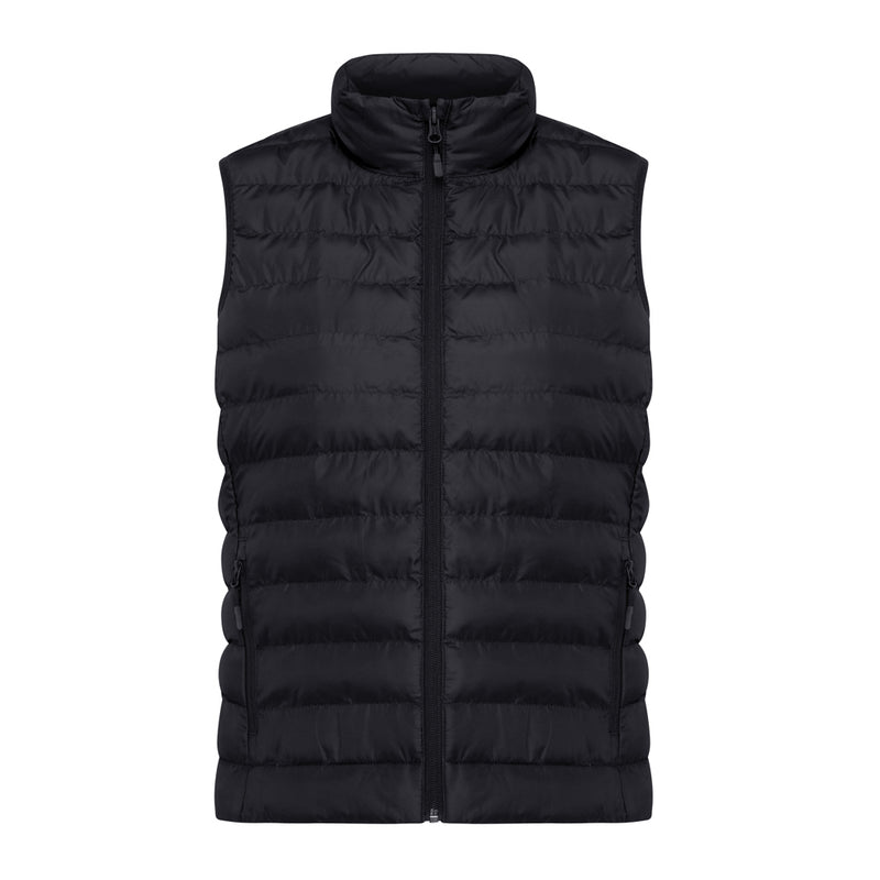 Load image into Gallery viewer, Mer women recycled polyester bodywarmer by iqoniq, showcasing the lightweight textile with a front zip and sleek design.