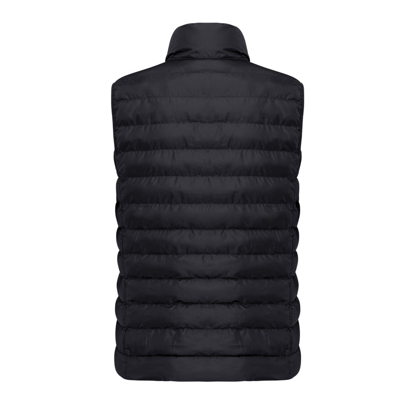 Load image into Gallery viewer, Recycled polyester Mer women bodywarmer by iqoniq, showcasing the lightweight textile with a front zip and fitted design.