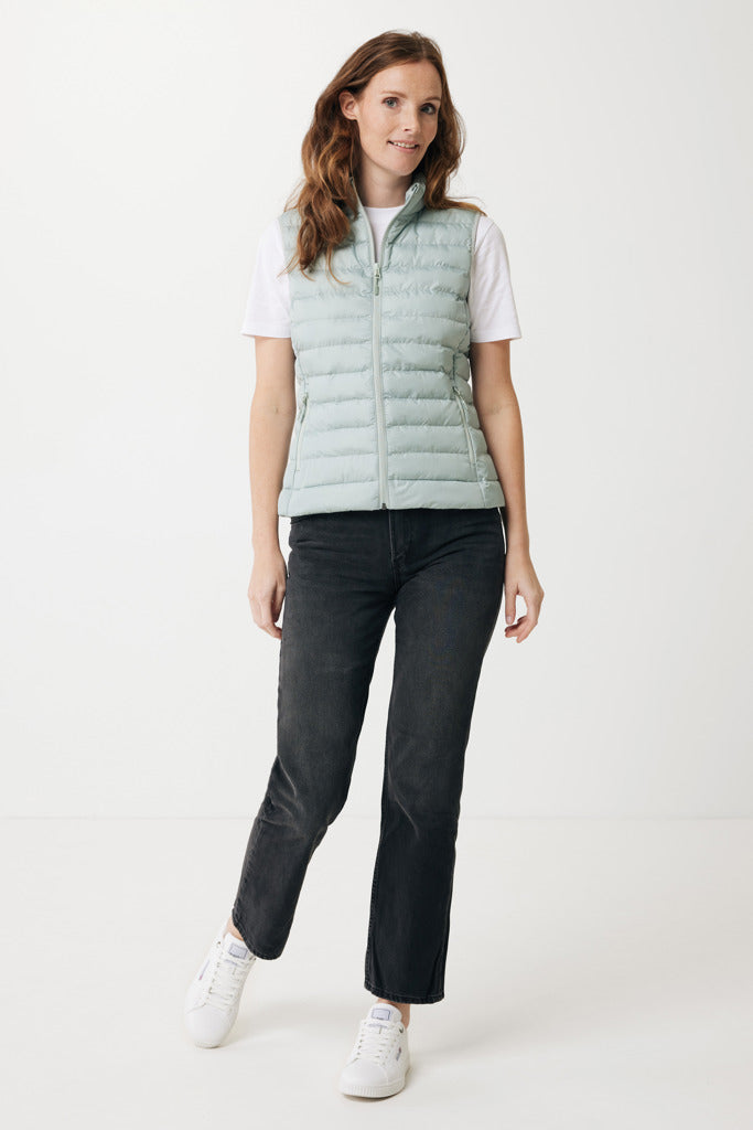 Load image into Gallery viewer, Mer women's recycled polyester bodywarmer by iqoniq, lightweight textile with a fitted design and eco-friendly material.