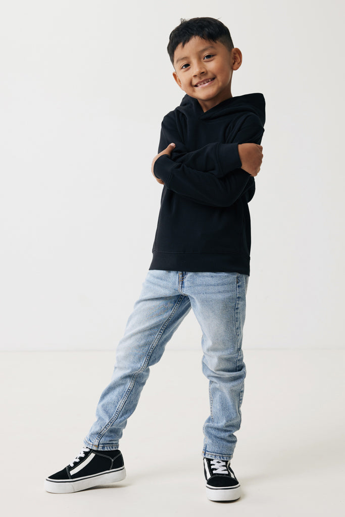 Load image into Gallery viewer, Kids recycled cotton hoodie with sidepockets
