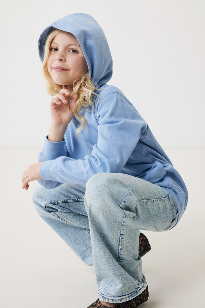 Load image into Gallery viewer, Kids recycled cotton hoodie with sidepockets