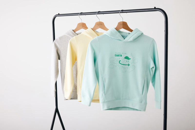 Load image into Gallery viewer, Kids recycled cotton hoodie with sidepockets