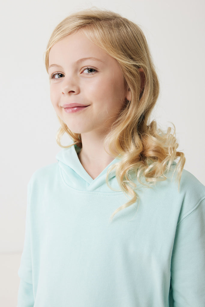 Load image into Gallery viewer, Kids recycled cotton hoodie with sidepockets