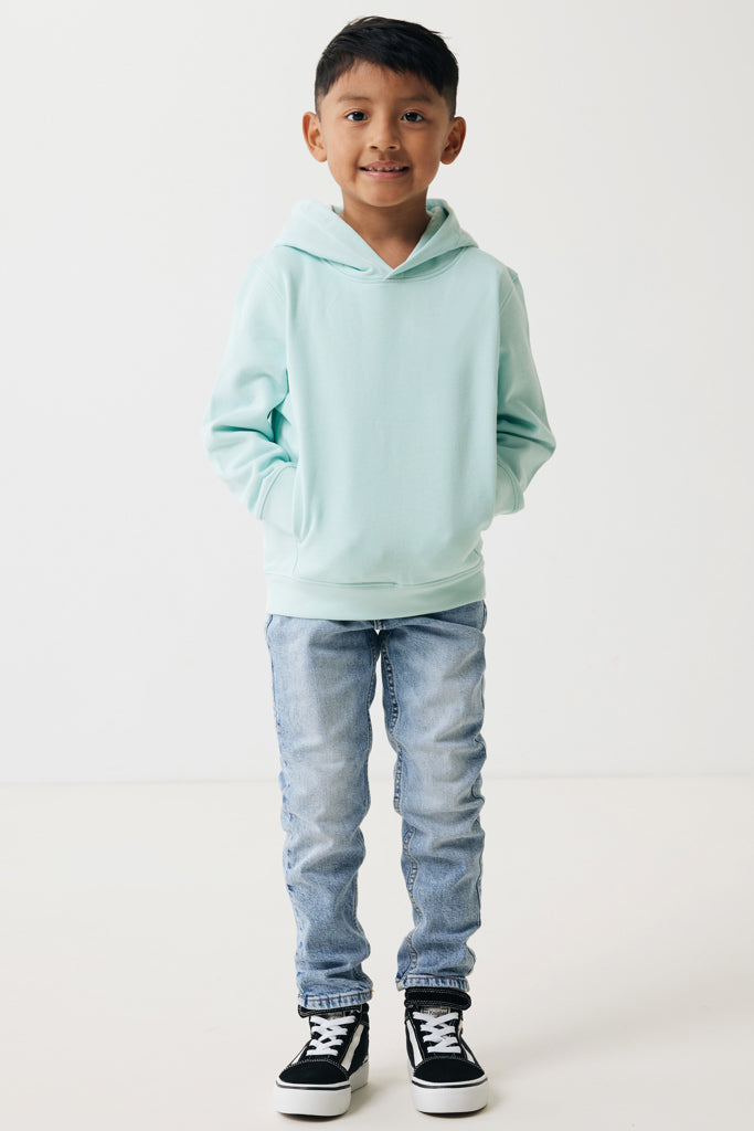 Load image into Gallery viewer, Kids recycled cotton hoodie with sidepockets