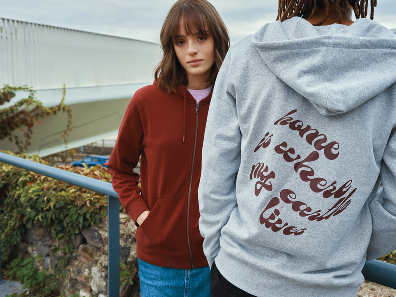 Load image into Gallery viewer, Abisk recycled cotton zip through hoodie - Custom Wood Designs
