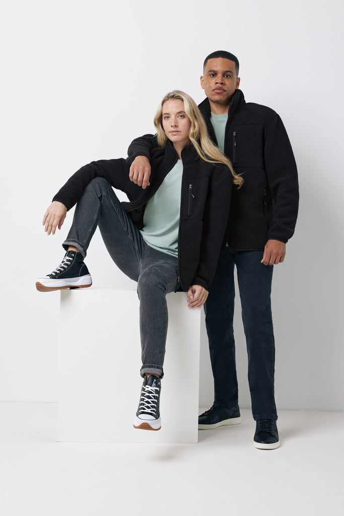 Load image into Gallery viewer, Recycled polyester pile fleece jacket - Custom Wood Designs