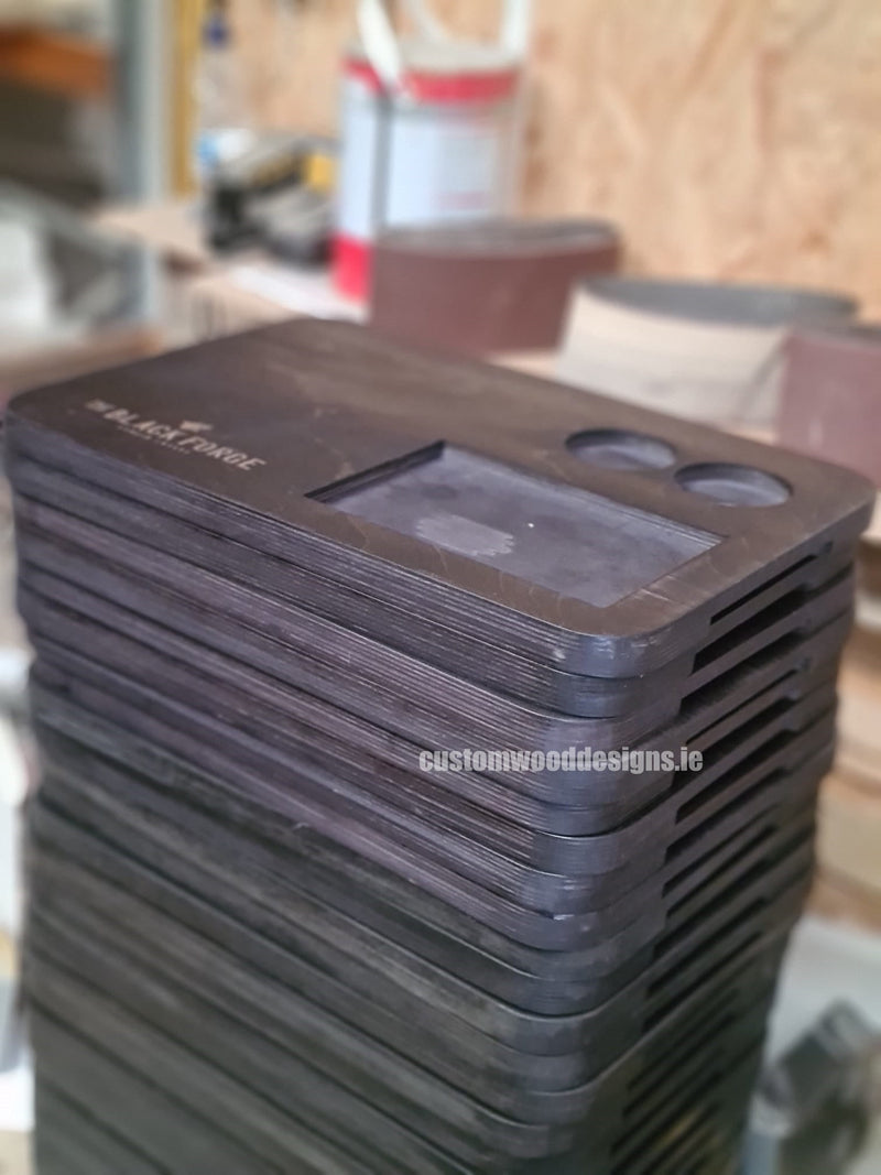 Load image into Gallery viewer, Custom-Made Steak & Sizzle Boards Food boards Custom Wood Designs Food Boards TheBlackForgeInnSteakonthestoneBoardCustomWoodDesignsDublinBrandedfoodserviceboards_10_22f8b017-7fd5-4ae9-91cf-2ad527075262
