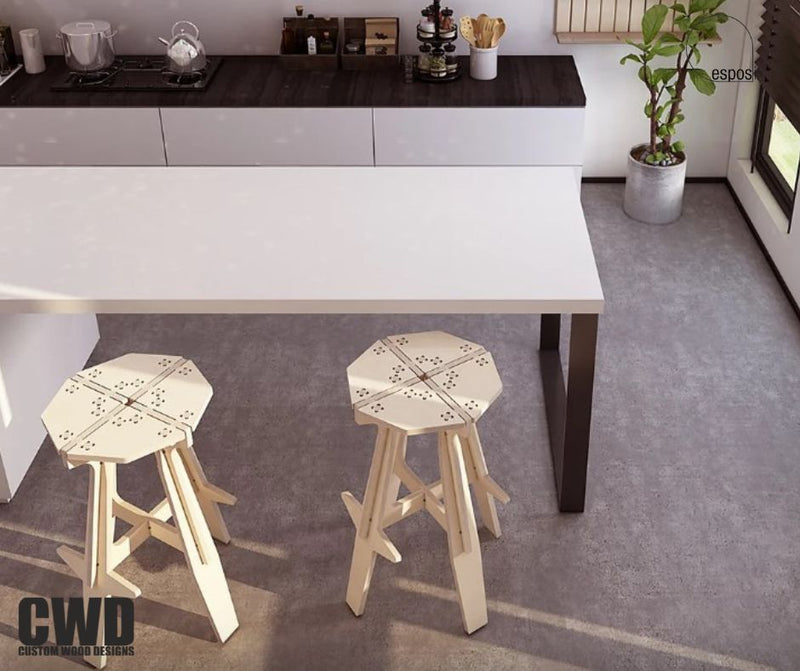 Load image into Gallery viewer, The Mill Bar Stool - Custom Wood Designs