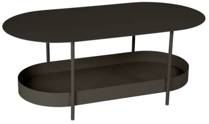 Load image into Gallery viewer, Fermob Salsa Low Table measuring 113x58cm with a modern design, featuring a smooth surface and sturdy legs.