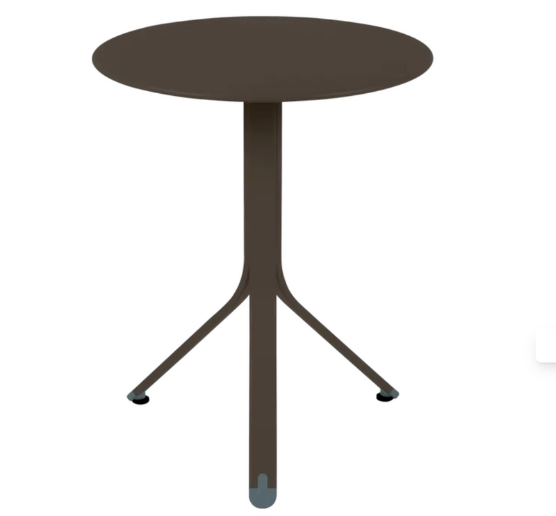 Load image into Gallery viewer, Fermob Rest'O Round Folding Table with 60cm diameter, metal outdoor bistro table, suitable for patio or garden use.