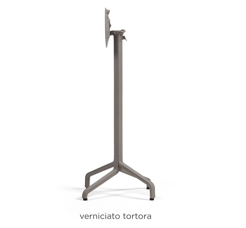 Load image into Gallery viewer, Nardi Base Frasca High Folding table base in tortora color with handle, designed for outdoor Nardi Base Frasca tables.
