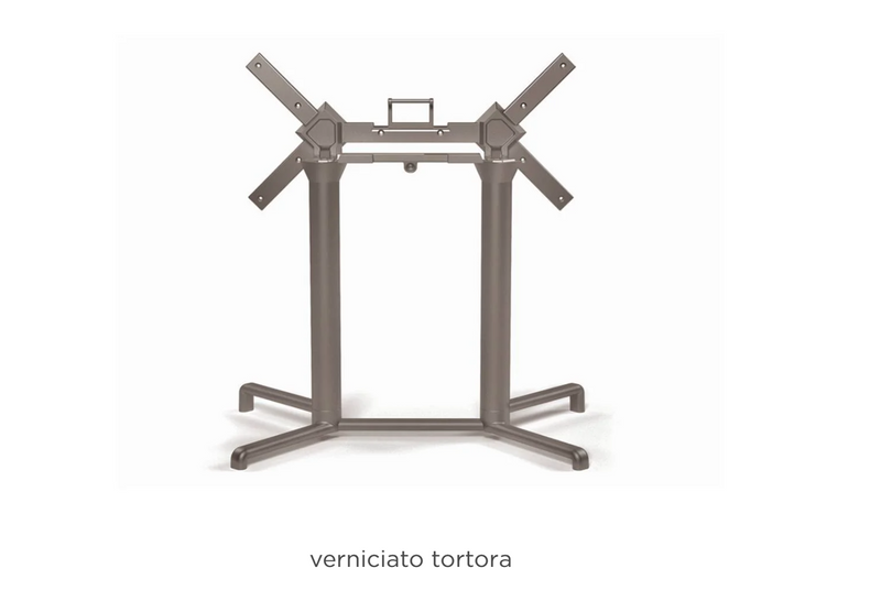 Load image into Gallery viewer, Nardi Base Table Leg for double folding tables, tortora color, sturdy metal construction for restaurant use.