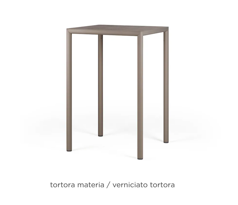 Load image into Gallery viewer, Nardi Piave 70 high outdoor table with tortora HPL top and aluminium frame, ideal for hospitality use in Ireland and the UK.