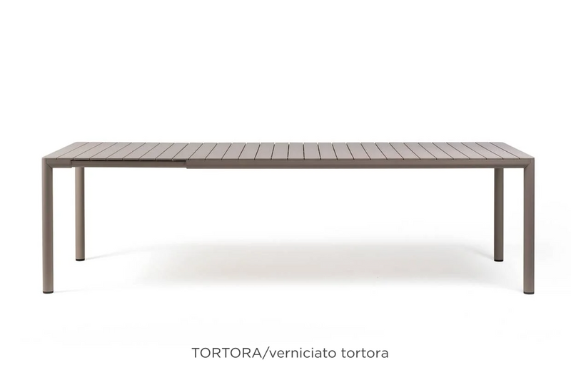 Load image into Gallery viewer, Tevere 210 Nardi outdoor extendable table in tortora color, with a sleek design shown in a natural outdoor setting