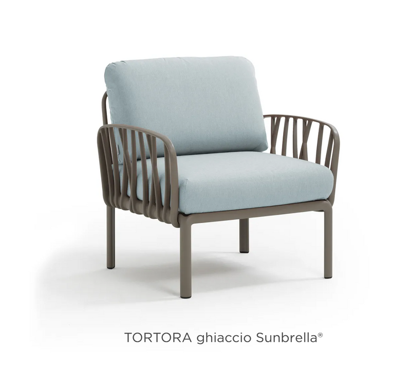 Load image into Gallery viewer, Nardi Komodo outdoor armchair from Custom Wood Designs, modular outdoor sofa armchair with sunbrella fabric, stylish and comfortable.