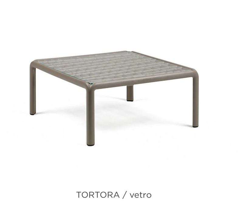 Load image into Gallery viewer, Nardi Komodo glass outdoor patio table with sleek design, perfect for garden or patio seating areas.