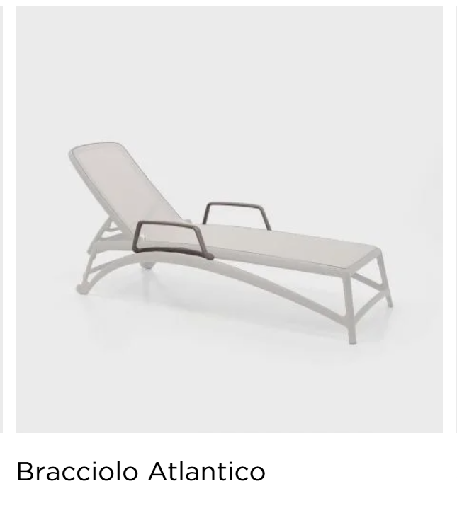 Load image into Gallery viewer, Stackable Nardi Atlantico sun lounger with a sleek design, perfect for poolside relaxation and outdoor lounging.