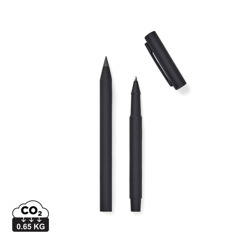 Load image into Gallery viewer, Vinga Baltimore RCS pen set featuring multiple stylish writing instruments with sleek black and silver finishes.