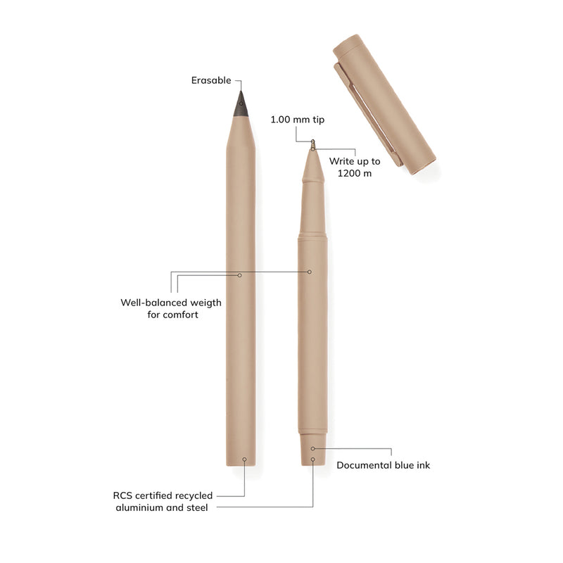 Load image into Gallery viewer, Vinga Baltimore RCS pen set featuring sleek writing instruments with silver accents and black barrels, ideal for professional writing.